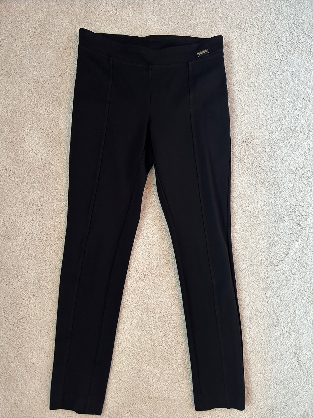 Calvin Klein Black Slim Ponte Pull-On Pants